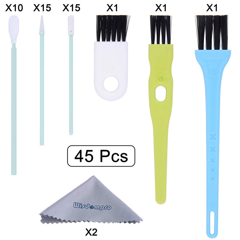 Wisdompro 45 Pcs Cell Phone Cleaning Kit, USB Charging Port Cleaner and Headphone Jack Brush Tool Set for Phones, Tablets, Earbuds, Laptops and Other Electronics - Image 2